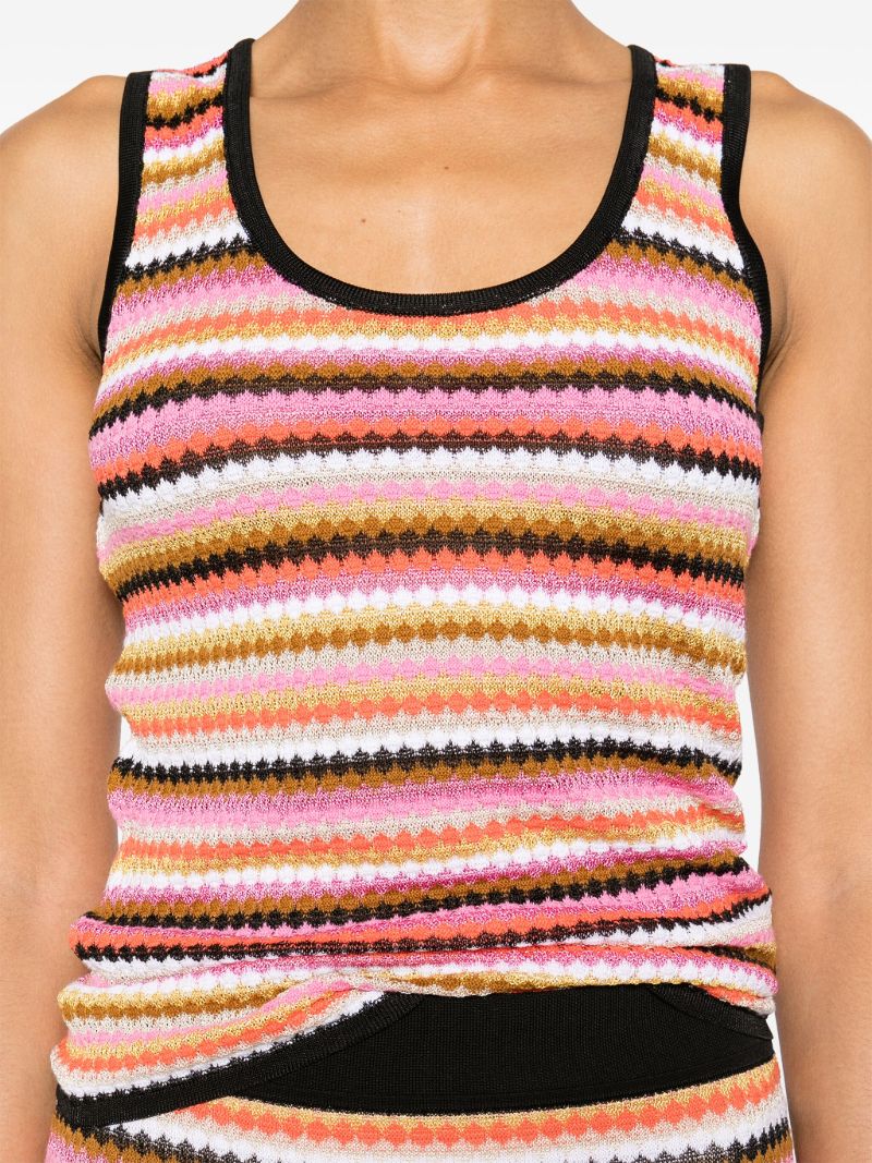 Pink Striped Knitted Top