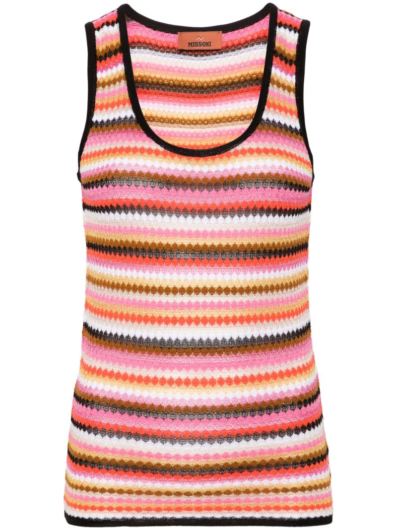 Pink Striped Knitted Top