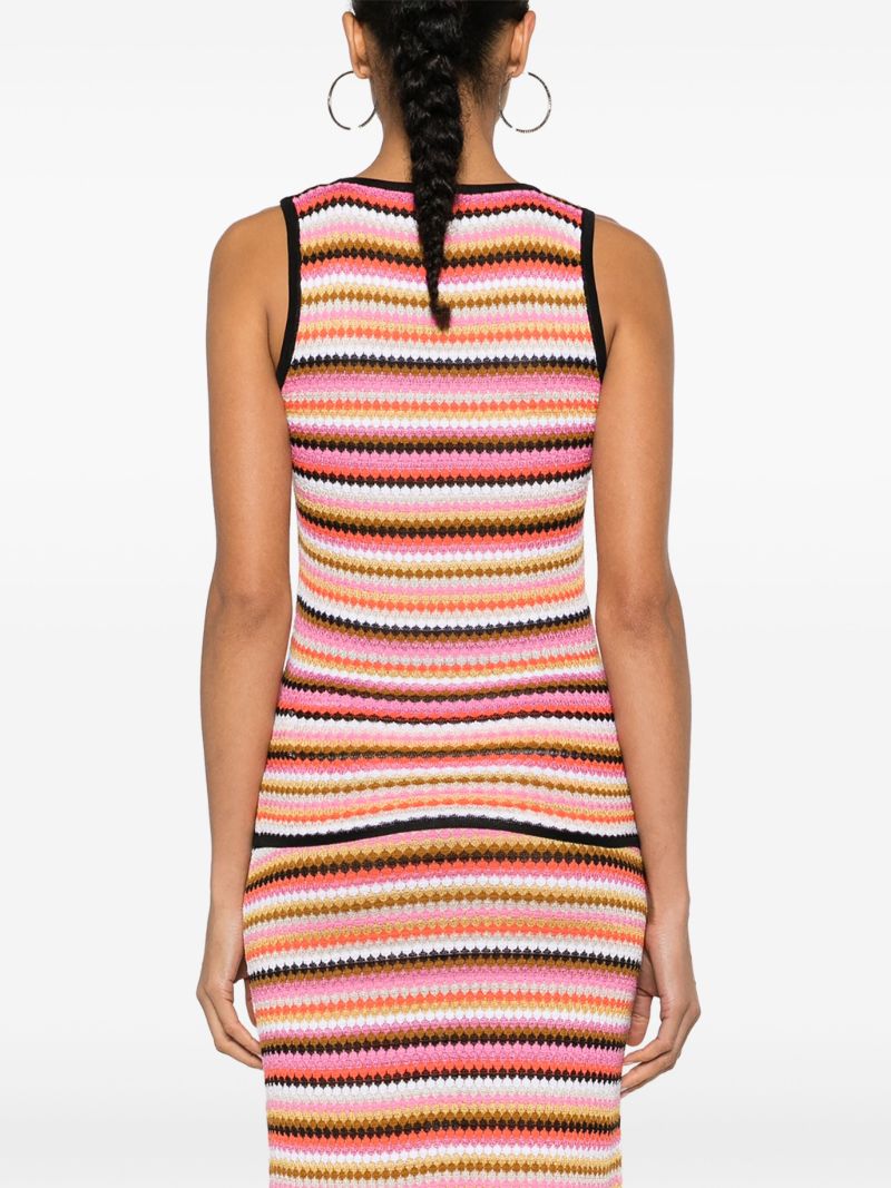 Pink Striped Knitted Top