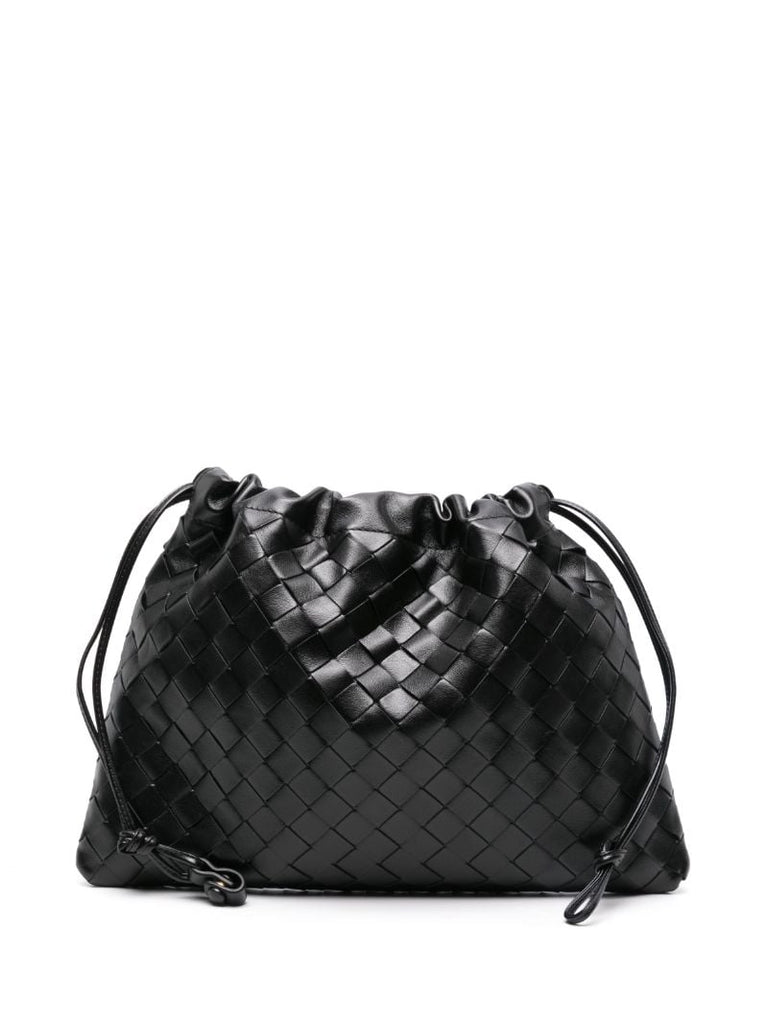 Black Intrecciato Mini Pouch
