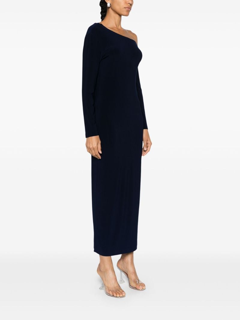 Blue One-shoulder Column Dress