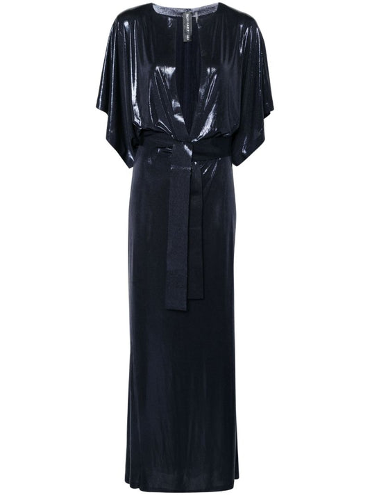 Blue Obie Metallic Gown