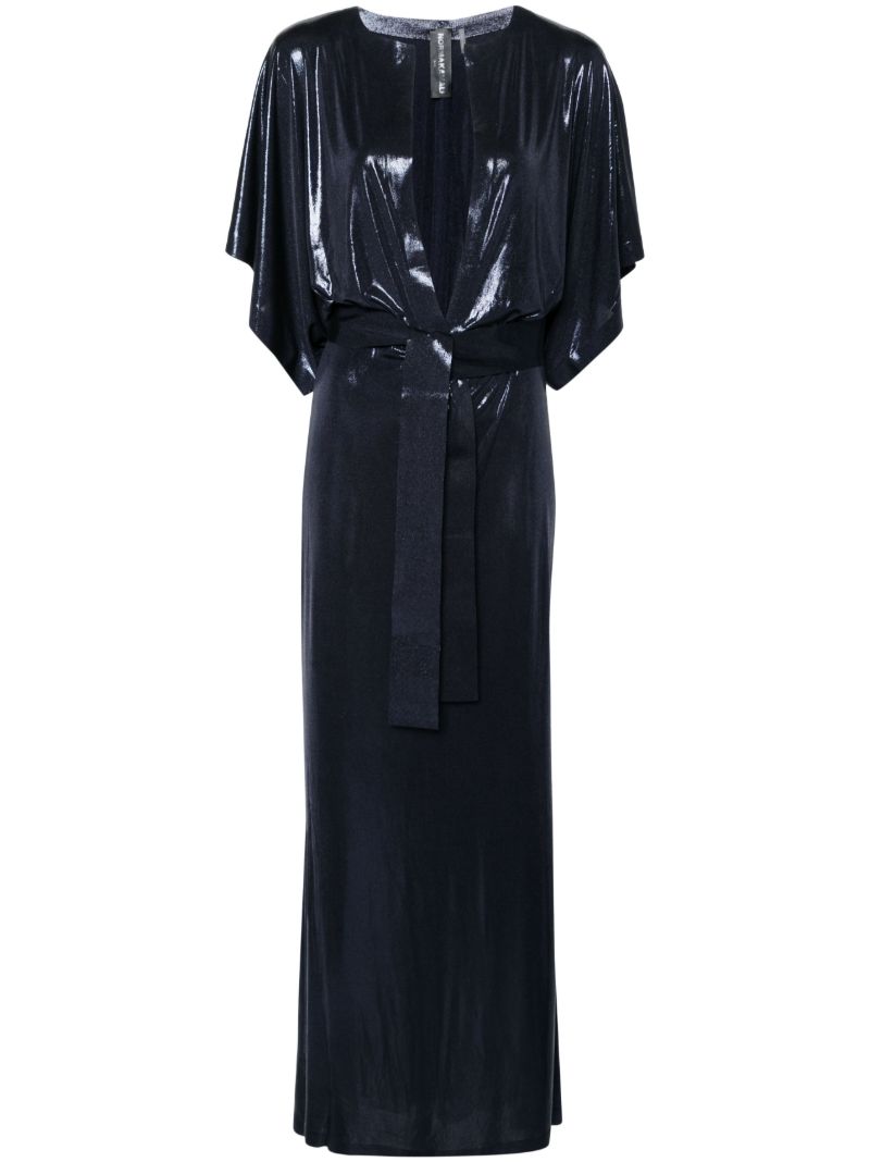 Blue Obie Metallic Gown