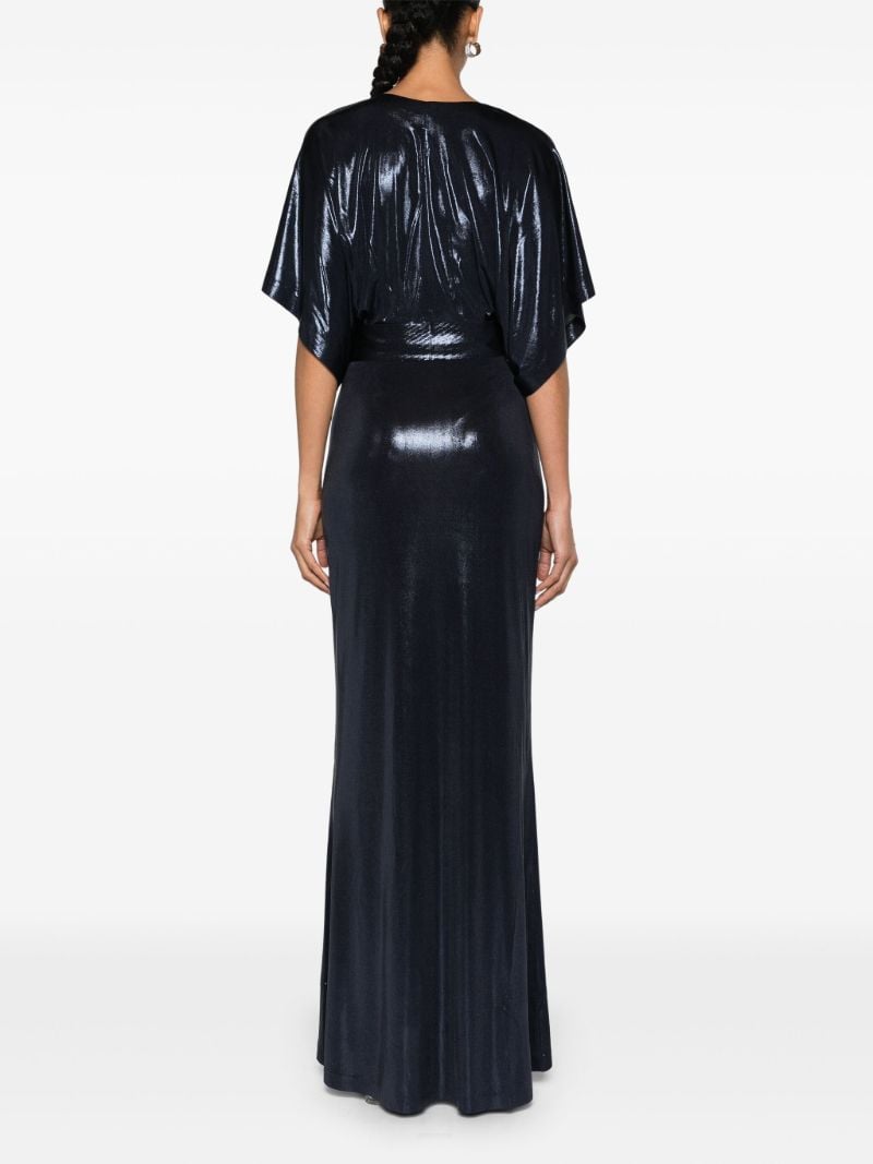 Blue Obie Metallic Gown