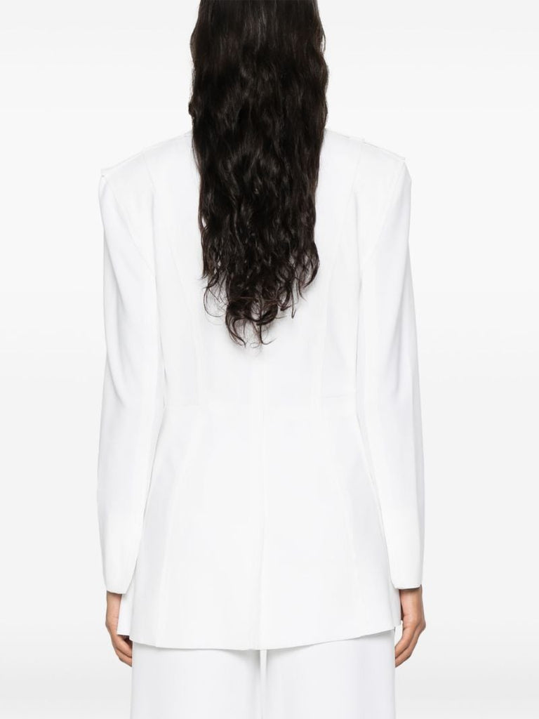 White Single-breasted Tailored Blazer