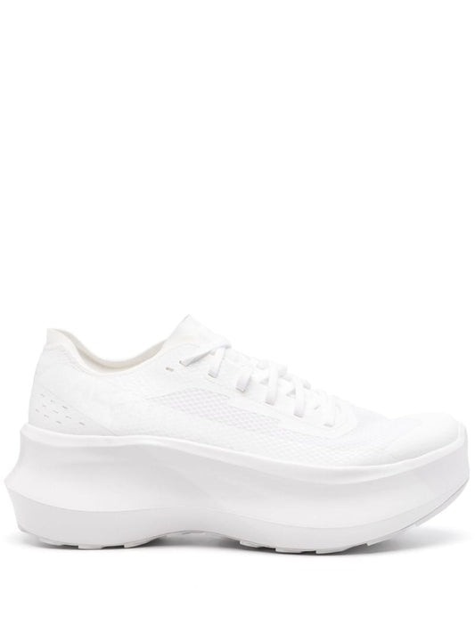 X Salomon White Pulsar Platform Sneakers