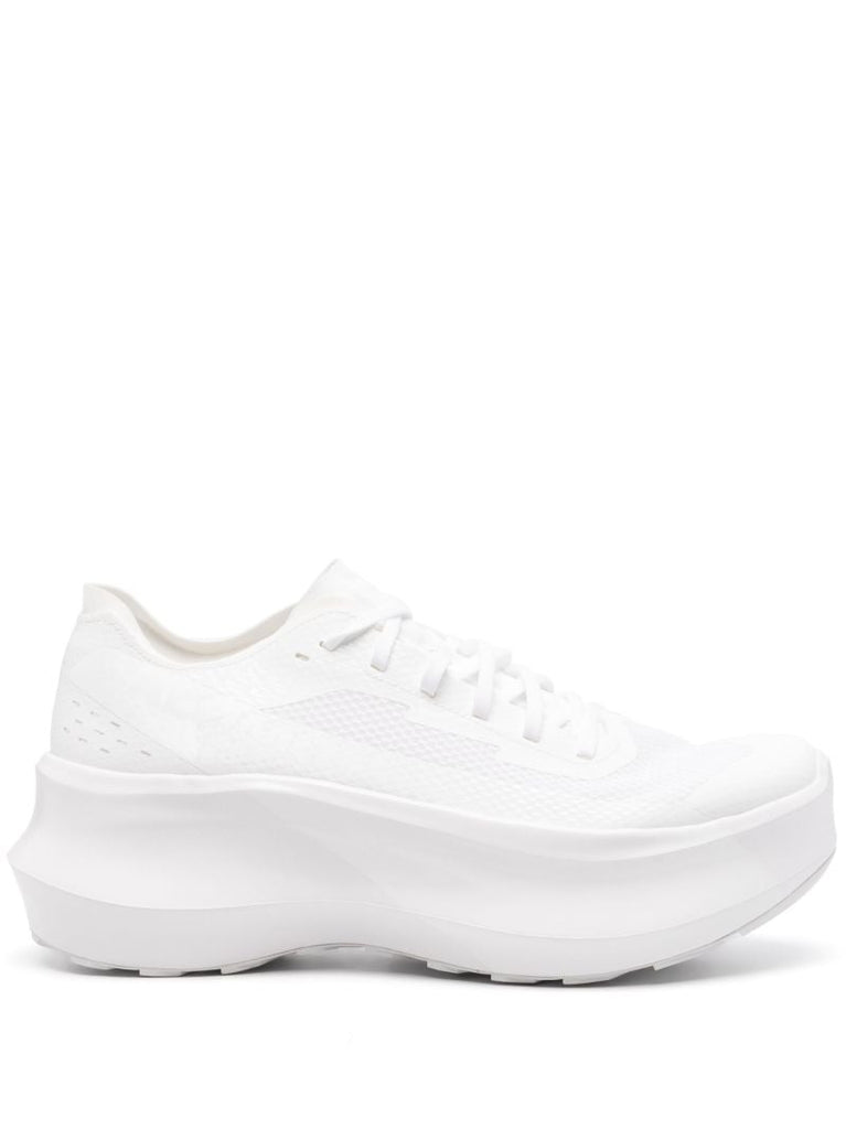 X Salomon White Pulsar Platform Sneakers