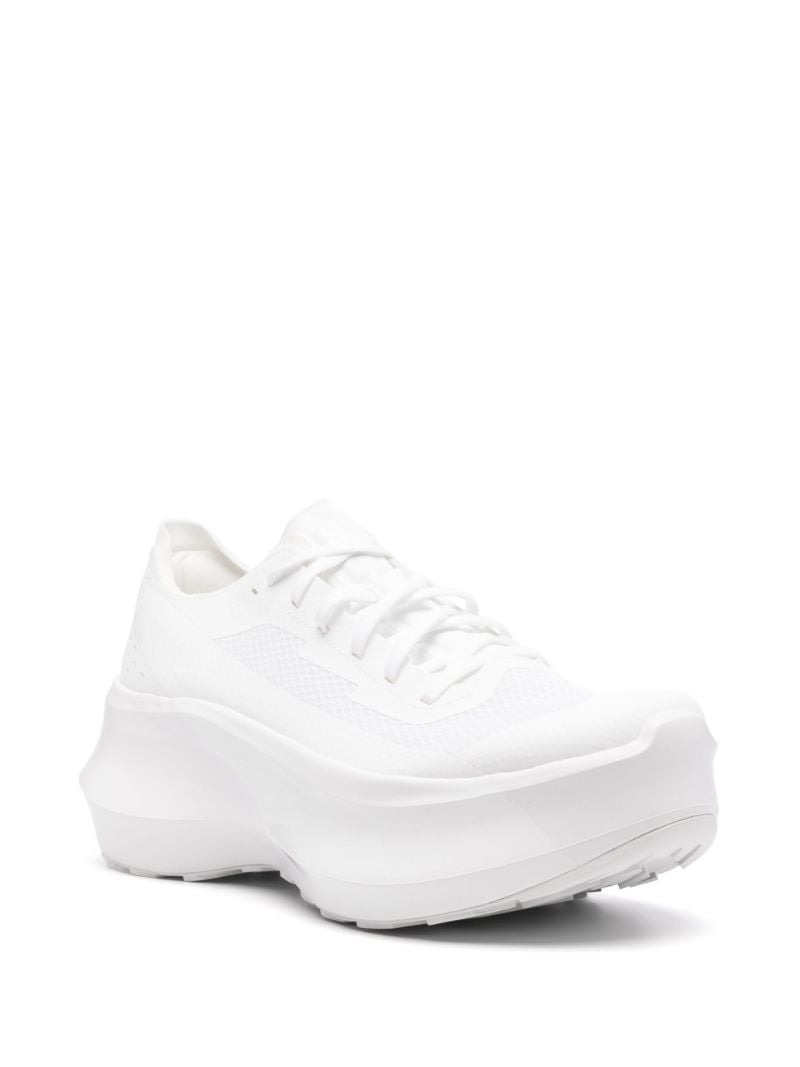 X Salomon White Pulsar Platform Sneakers