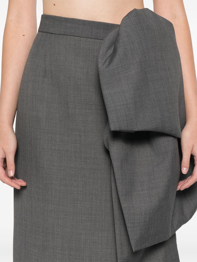 Draped Detail Straight-cut Skirt
