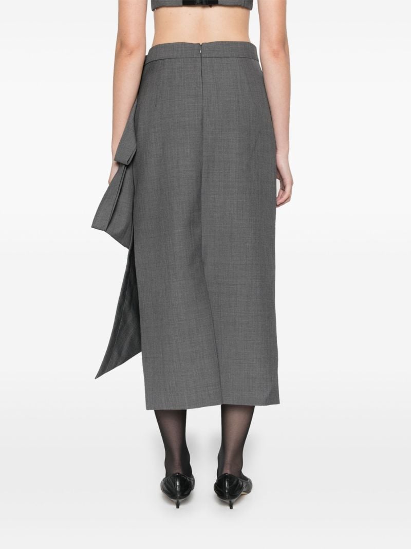 Draped Detail Straight-cut Skirt