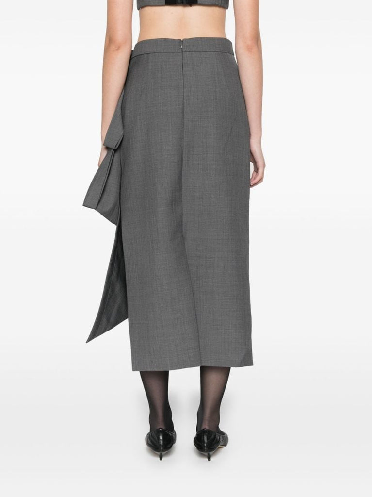 Draped Detail Straight-cut Skirt