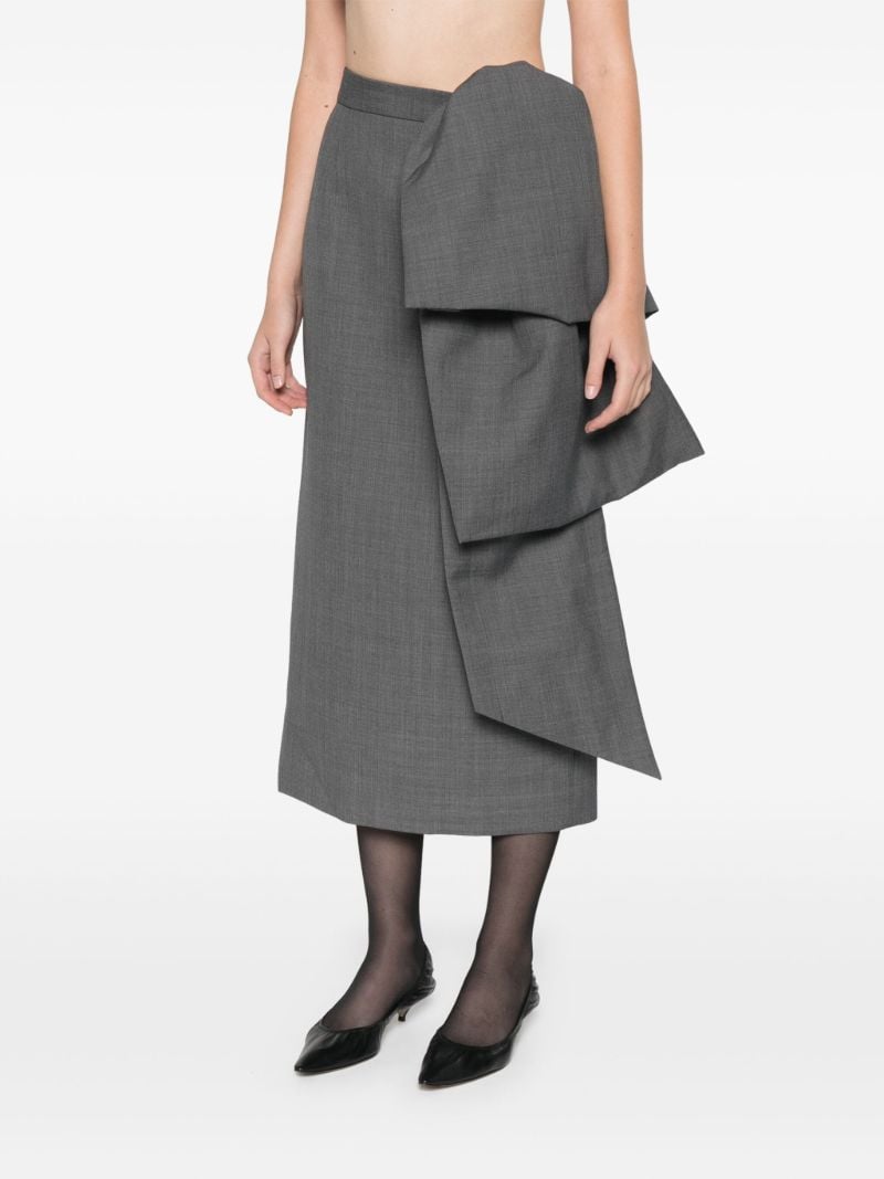 Draped Detail Straight-cut Skirt