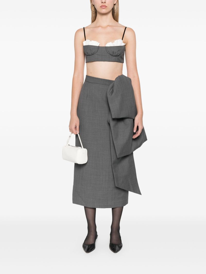 Draped Detail Straight-cut Skirt