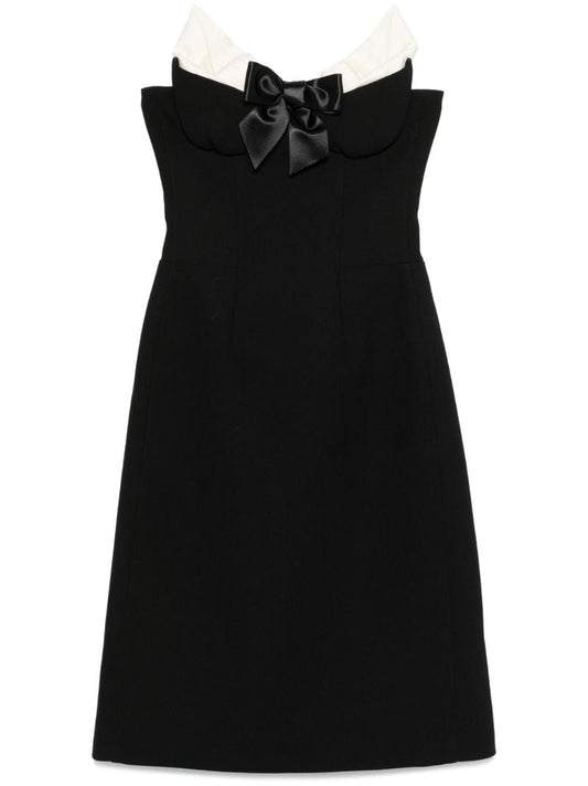 Bow-embellished Midi Dress