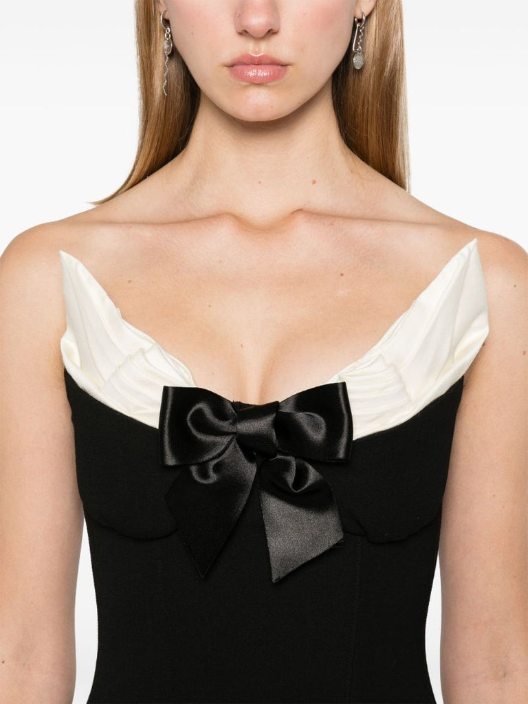 Bow-embellished Midi Dress