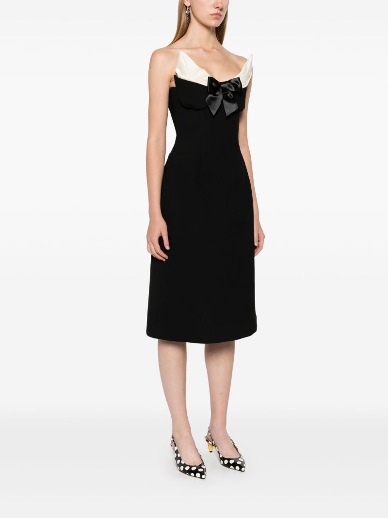 Bow-embellished Midi Dress
