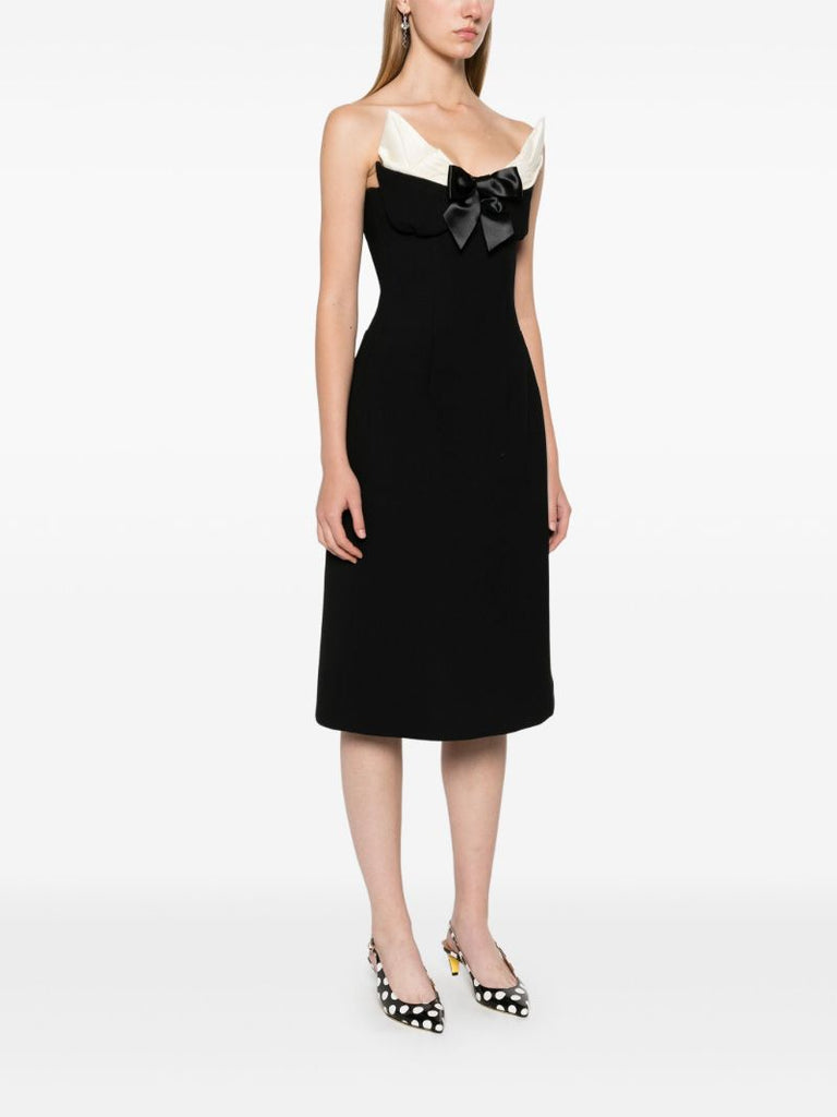 Bow-embellished Midi Dress
