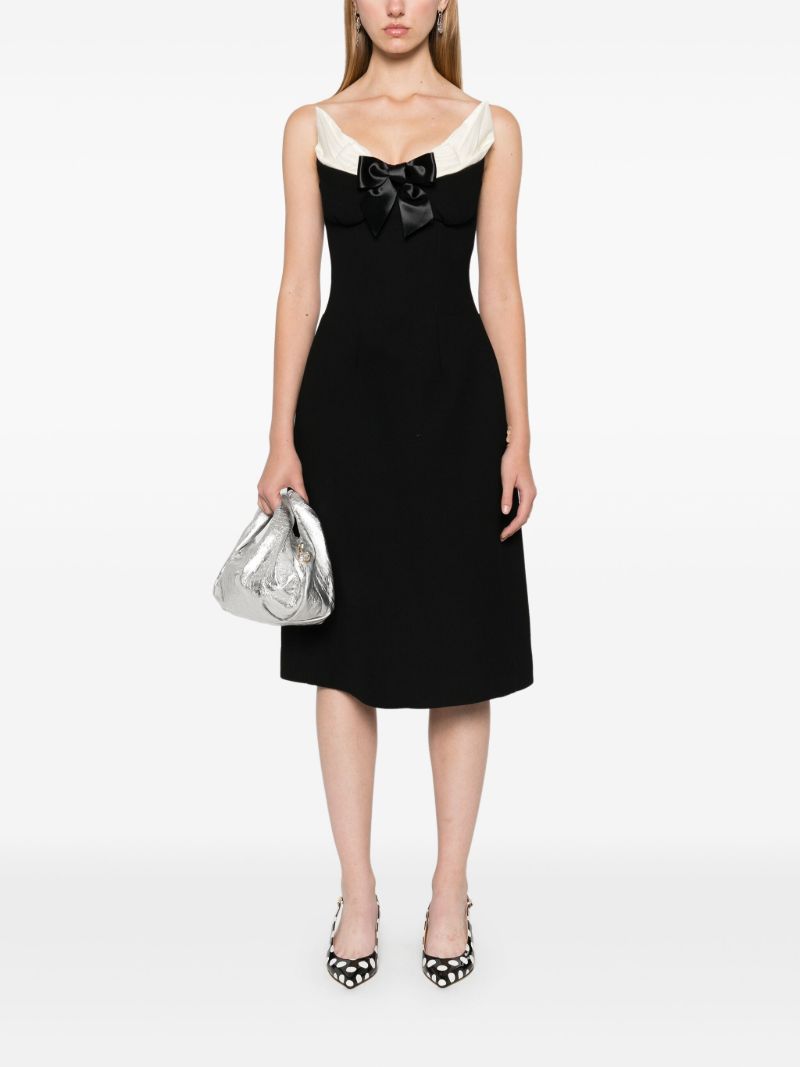 Bow-embellished Midi Dress