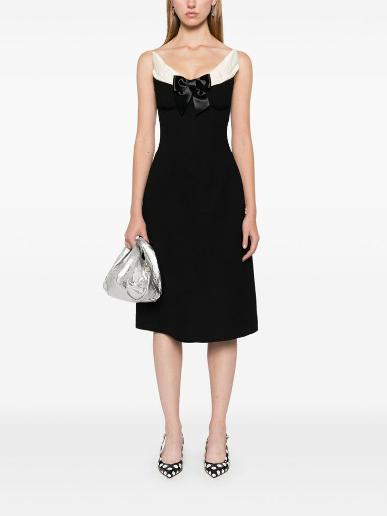 Bow-embellished Midi Dress