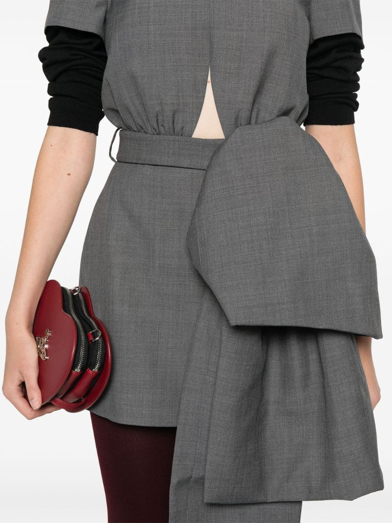 Grey Bow-detail Dress