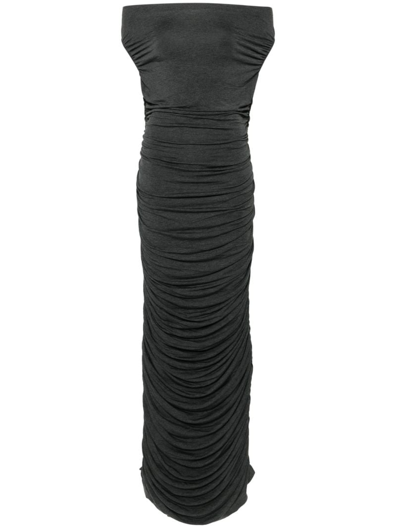 Grey Draped Maxi Dress
