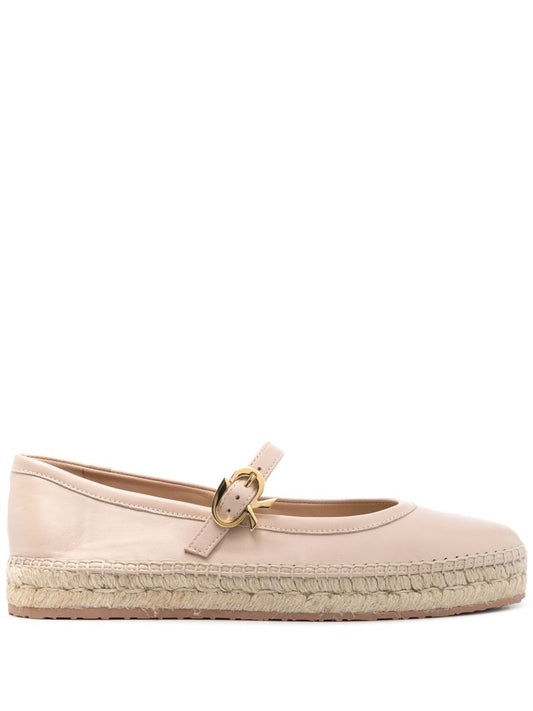 Neutral Elda Suede Ballet Pumps
