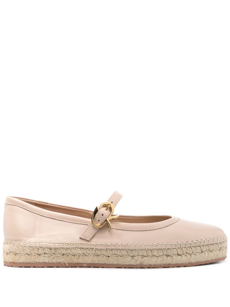 Neutral Elda Suede Ballet Pumps