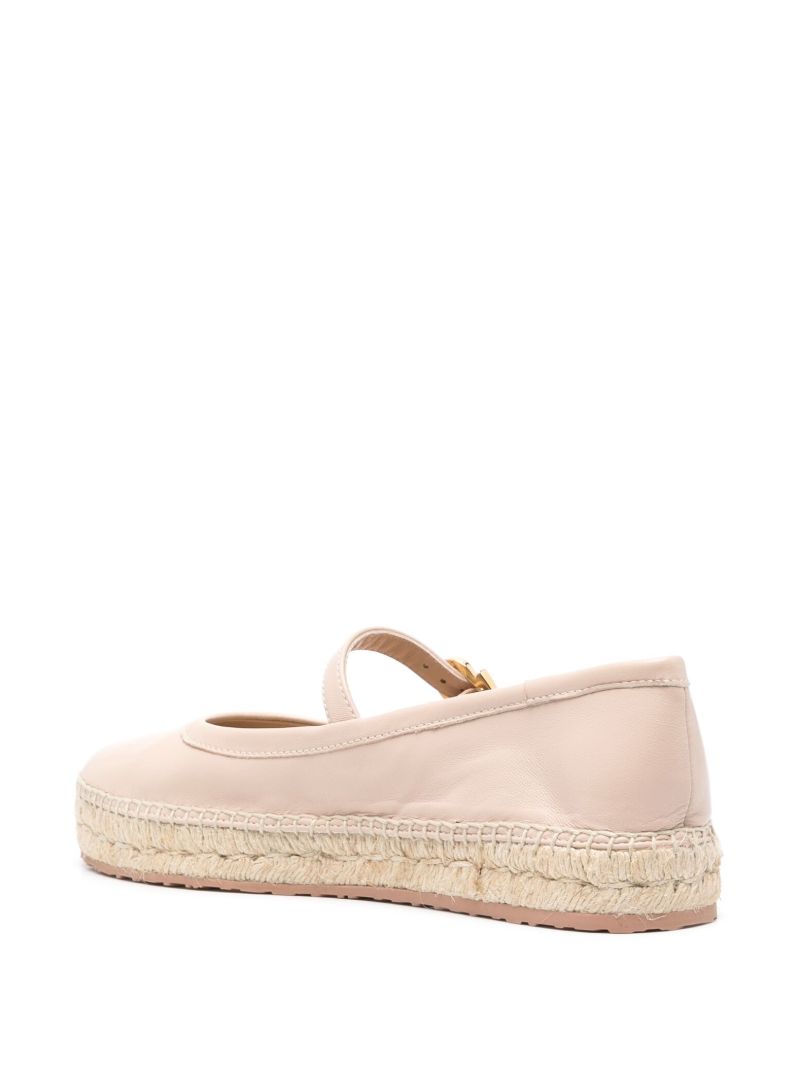 Neutral Elda Suede Ballet Pumps
