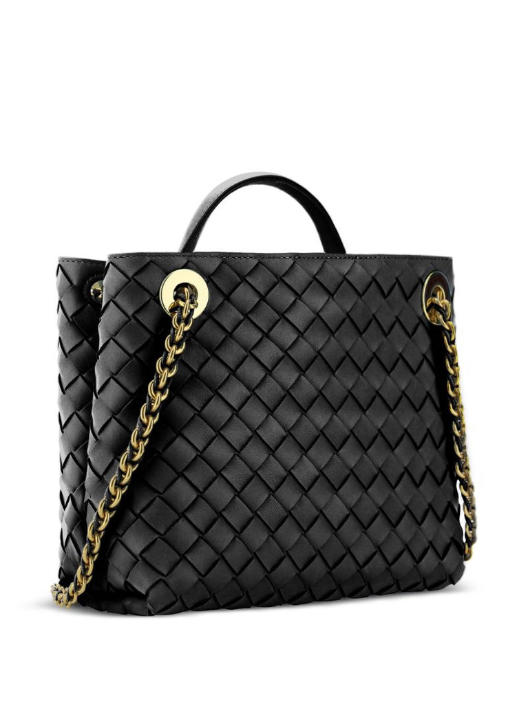 Black Andiamo Leather Two-way Handbag
