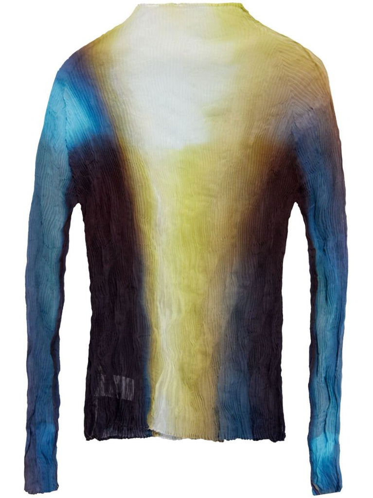 Yellow Light Leak Chiffon Twist Top
