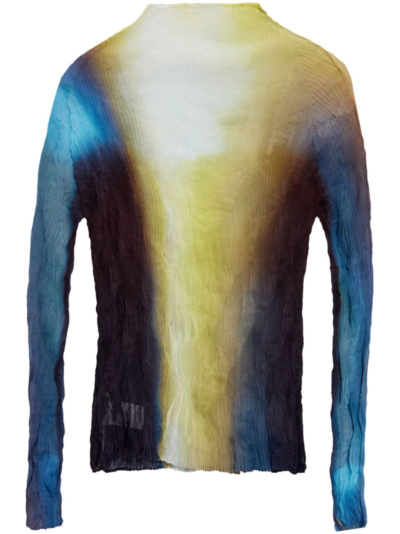 Yellow Light Leak Chiffon Twist Top
