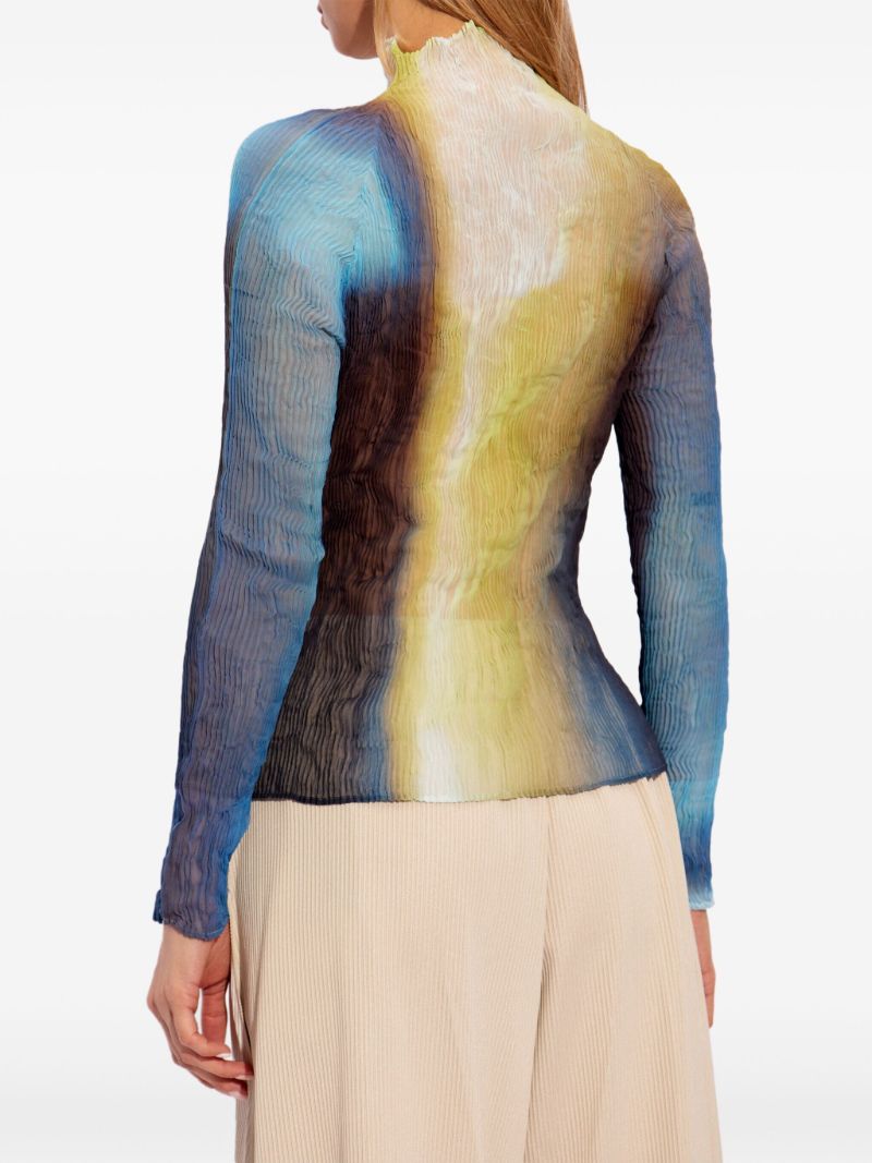 Yellow Light Leak Chiffon Twist Top