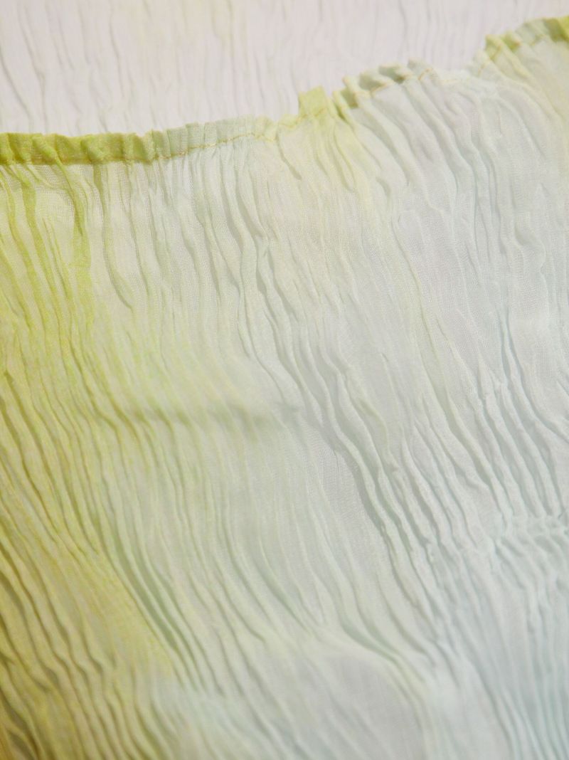 Yellow Light Leak Chiffon Twist Top