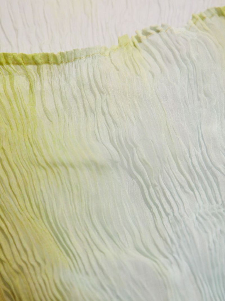 Yellow Light Leak Chiffon Twist Top