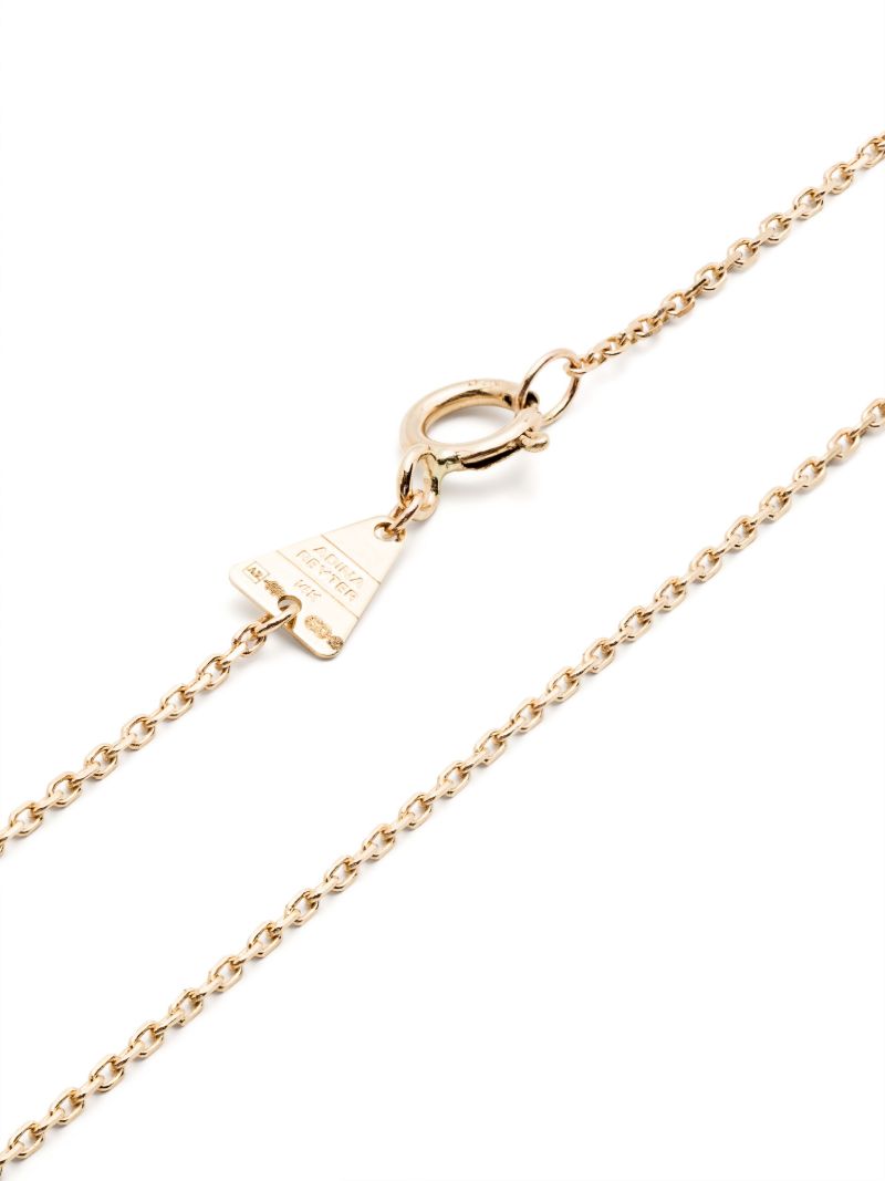 14 Yellow Gold Bead Party Wavy Baby Diamond Necklace