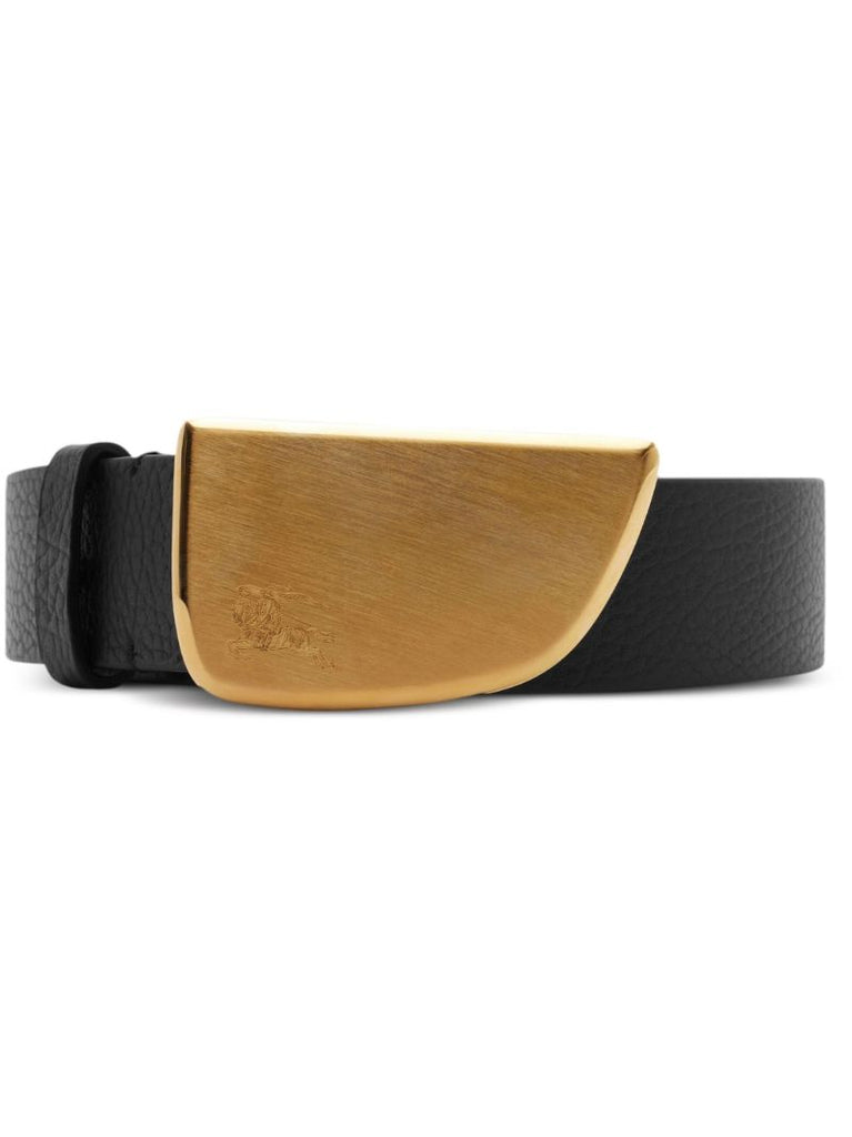 Black Shield Leather Belt