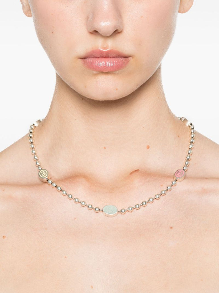 Sterling Silver Interlocking G Necklace