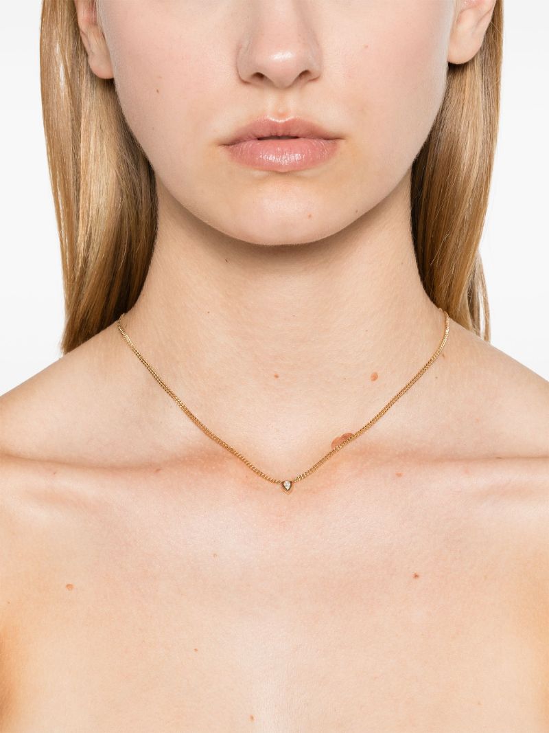 14k Yellow Gold Diamond Necklace