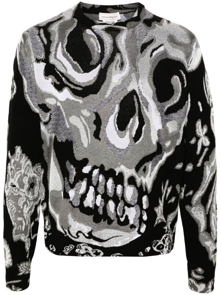 Wax Flower Skull Sweater