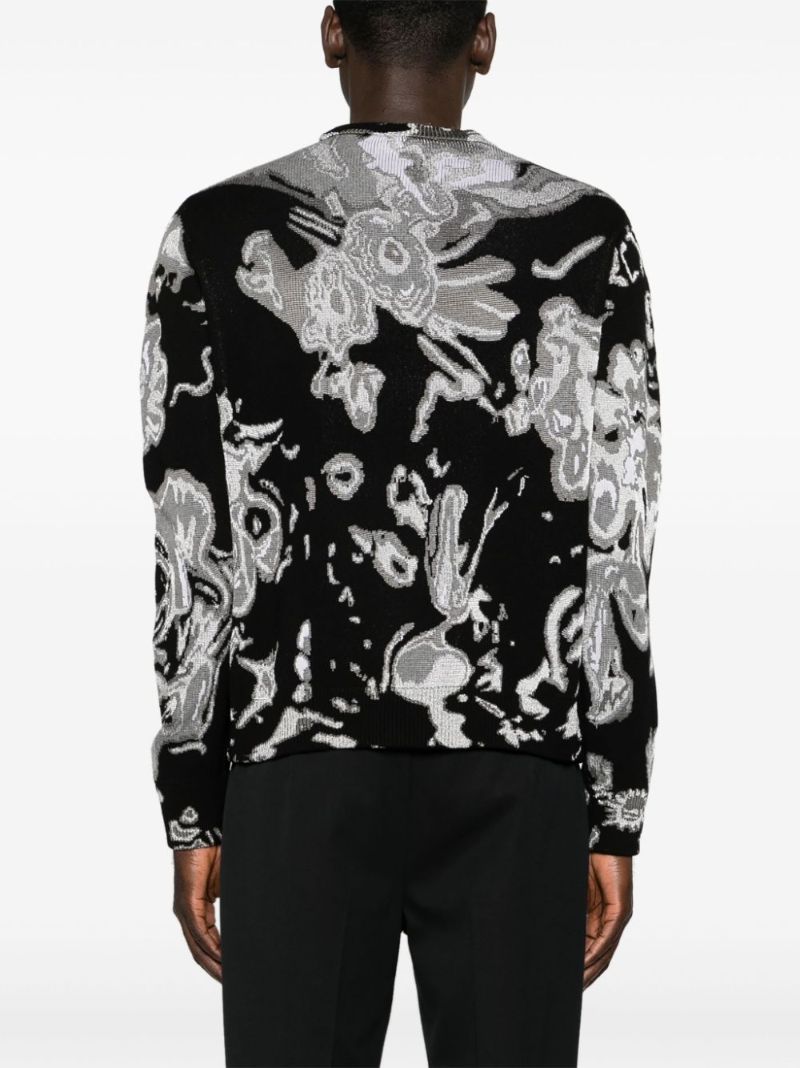 Wax Flower Skull Sweater