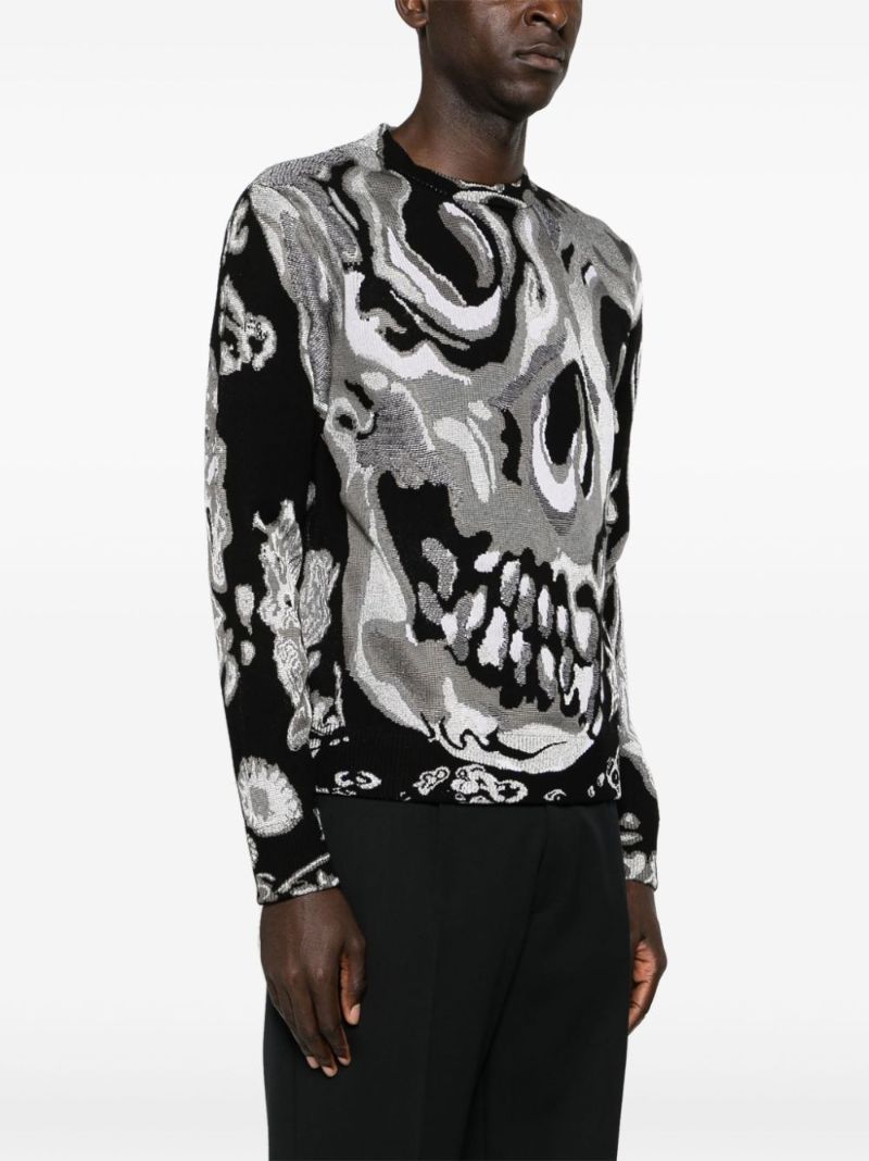 Wax Flower Skull Sweater