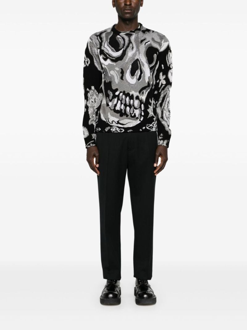 Wax Flower Skull Sweater