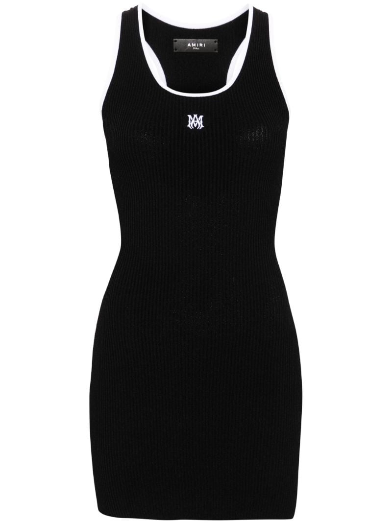 Black Ma Ribbed Minidress