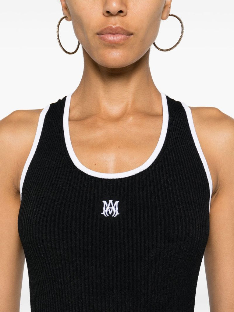 Black Ma Ribbed Minidress