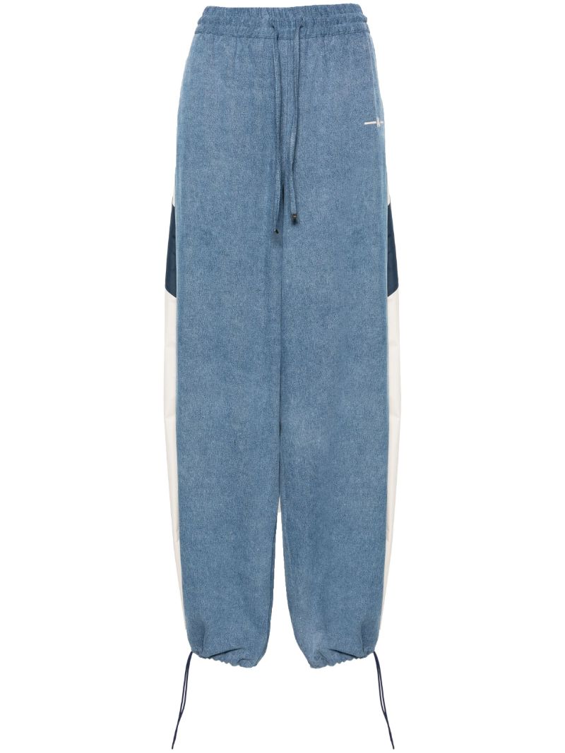 Blue Denim Track Pants