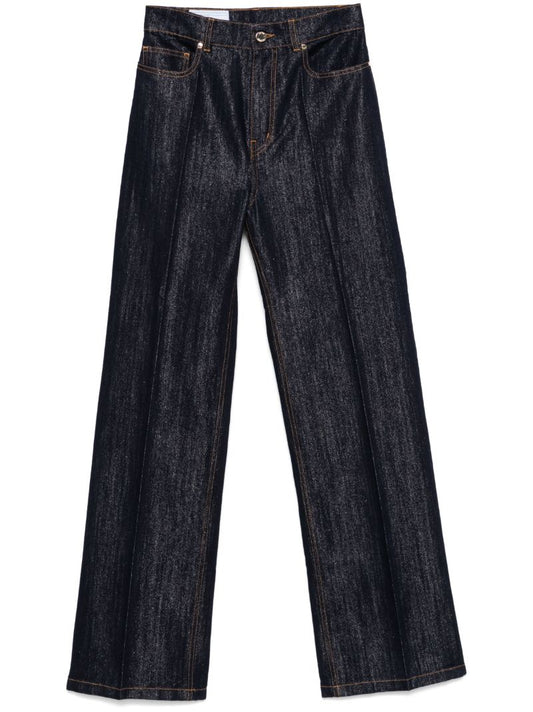 Lurex Wide-leg Jeans