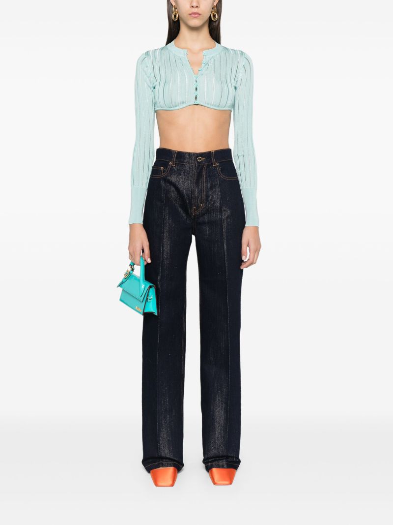 Lurex Wide-leg Jeans
