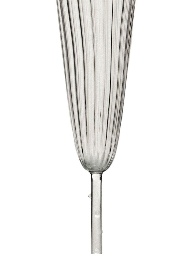 Ribbed Effect Set of Four Champagne Glass
