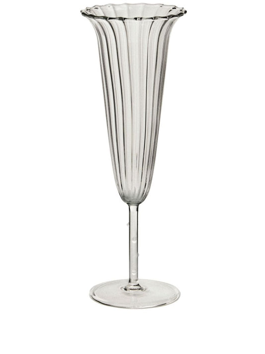 Ribbed Effect Set of Four Champagne Glass