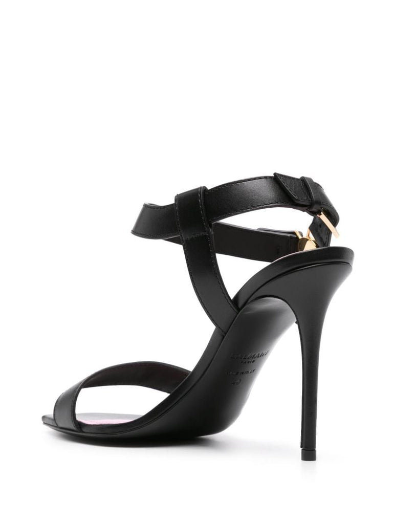 Black Eva 95mm Leather Sandals